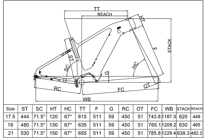 Light Weight Hardtail Full Carbon Electric MTB Frame